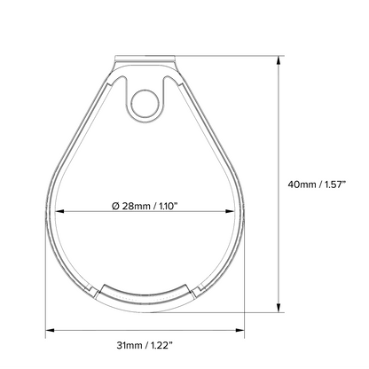 Technical drawing of pod case with dimensions